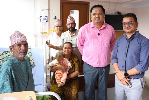 नेपालमै पहिलोपटक केएमसीमा  ६७ वर्षको उमेरमा मष्तिष्कमा फुटेको एभीएमको बिनाचिरफार सफल उपचार