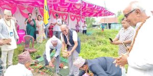 नेपाल रास्ट्रिय भूतपूर्व सैनिक संघ जिल्ला तथा सुन्दरहरैंचा नगर समितिको भवन शिलान्यास